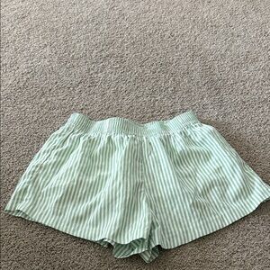 Princess Polly High Waist Mint Striped Shorts